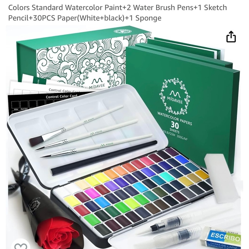 Migavee Deluxe 105-pieces Pro Watercolor Painting Set